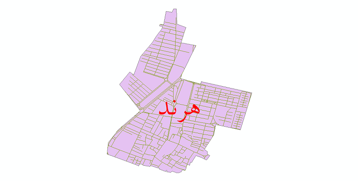 دانلود نقشه شیپ فایل شبکه معابر شهر هرند سال 1399