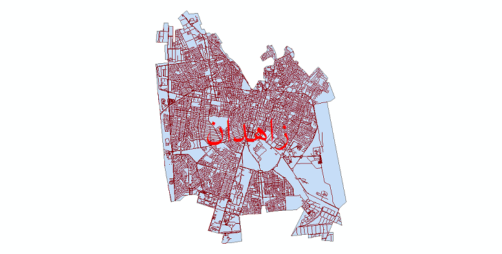 دانلود نقشه شیپ فایل شبکه معابر شهر زاهدان سال 1399