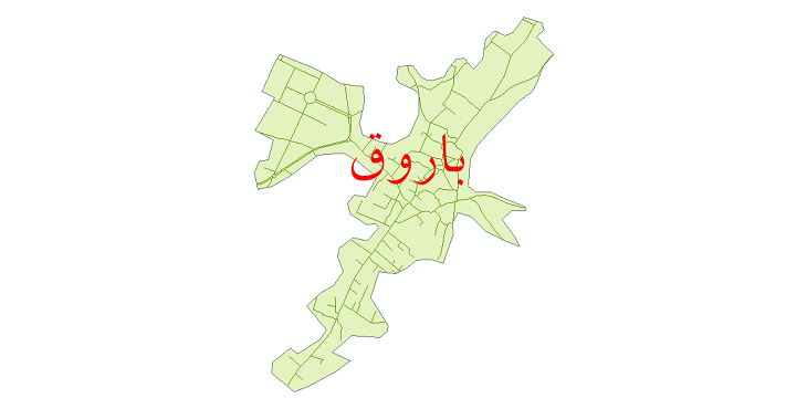 دانلود نقشه شیپ فایل شبکه معابر شهر باروق سال 1399