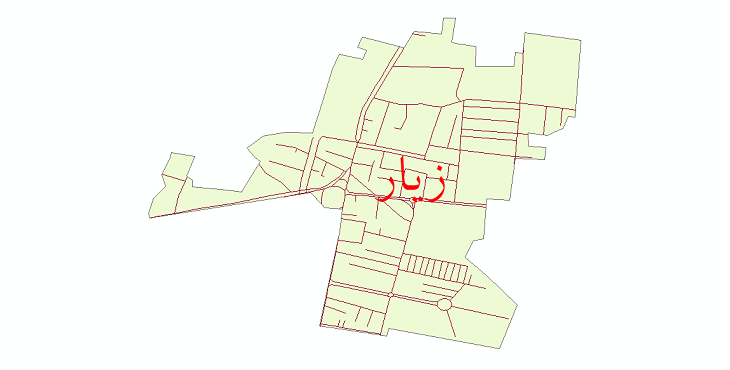 دانلود نقشه شیپ فایل شبکه معابر شهر زیار سال 1399