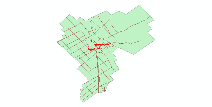 دانلود نقشه شیپ فایل شبکه معابر شهر سین سال 1399