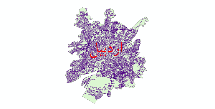 دانلود نقشه شیپ فایل شبکه معابر شهر اردبیل سال 1399