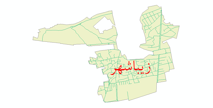 دانلود نقشه شیپ فایل شبکه معابر شهر زیباشهر سال 1399