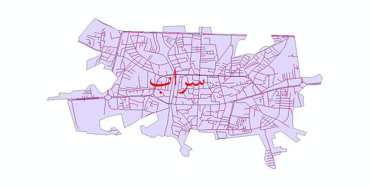 دانلود نقشه شیپ فایل شبکه معابر شهر سراب سال 1399