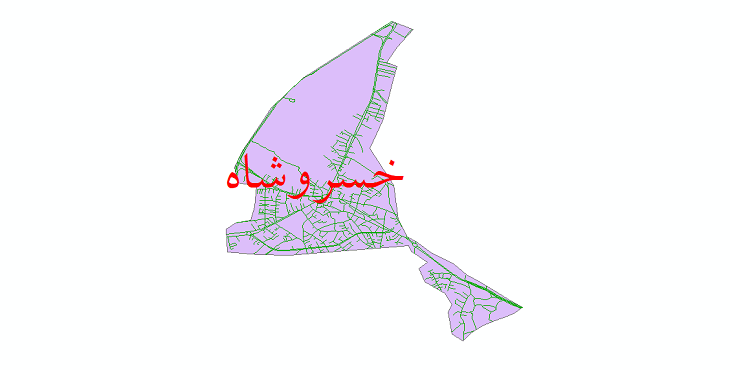 دانلود نقشه شیپ فایل شبکه معابر شهر خسروشاه سال 1399