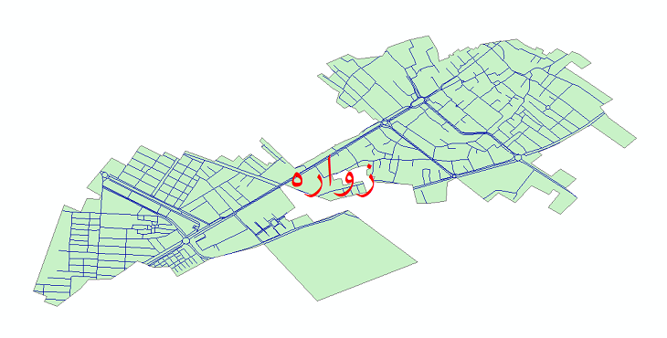 دانلود نقشه شیپ فایل شبکه معابر شهر زواره سال 1399