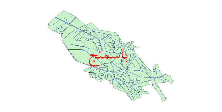 دانلود نقشه شیپ فایل شبکه معابر شهر باسمنج سال 1399