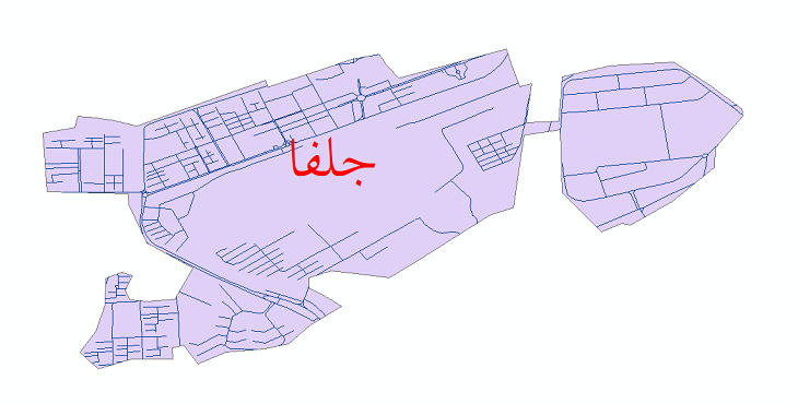 دانلود نقشه شیپ فایل شبکه معابر شهر جلفا سال 1399