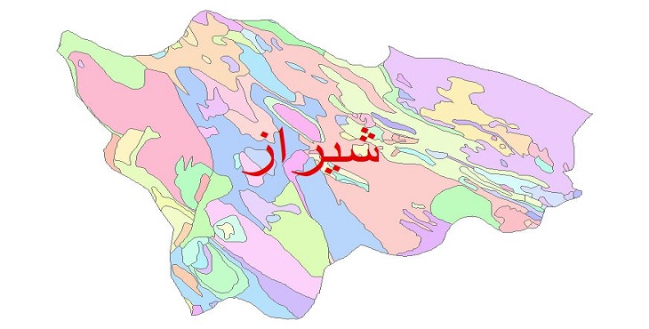 دانلود نقشه شیپ فایل زمین شناسی شهرستان شیراز