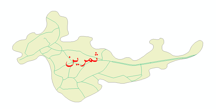 دانلود نقشه شیپ فایل شبکه معابر شهر ثمرین سال 1399