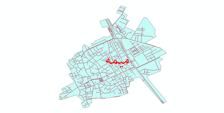 دانلود نقشه شیپ فایل شبکه معابر شهر میمه سال 1399