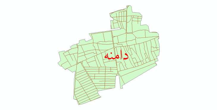 دانلود نقشه شیپ فایل شبکه معابر شهر دامنه سال 1399