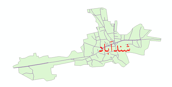 دانلود نقشه شیپ فایل شبکه معابر شهر شندآباد سال 1399