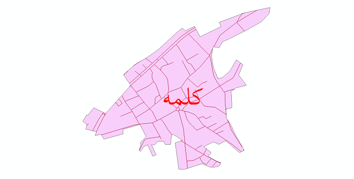 دانلود نقشه شیپ فایل شبکه معابر شهر کلمه سال 1399
