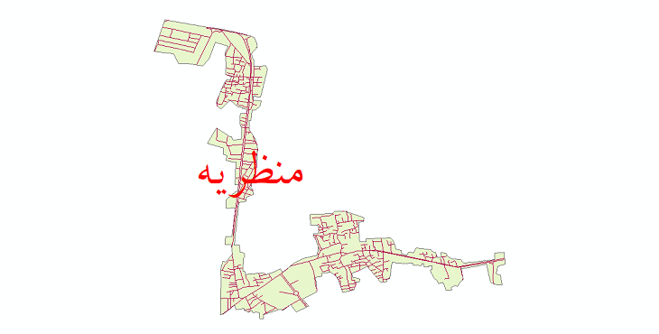 دانلود نقشه شیپ فایل شبکه معابر شهر منظریه سال 1399