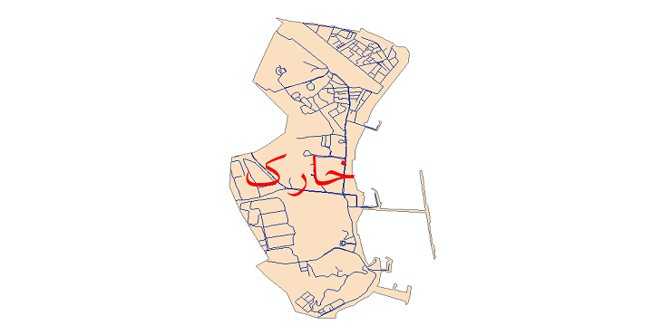 دانلود نقشه شیپ فایل شبکه معابر شهر خارک سال 1399
