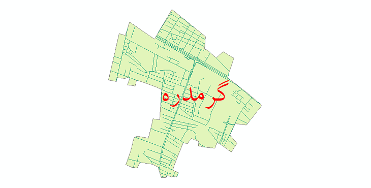 دانلود نقشه شیپ فایل شبکه معابر شهر گرمدره سال 1399
