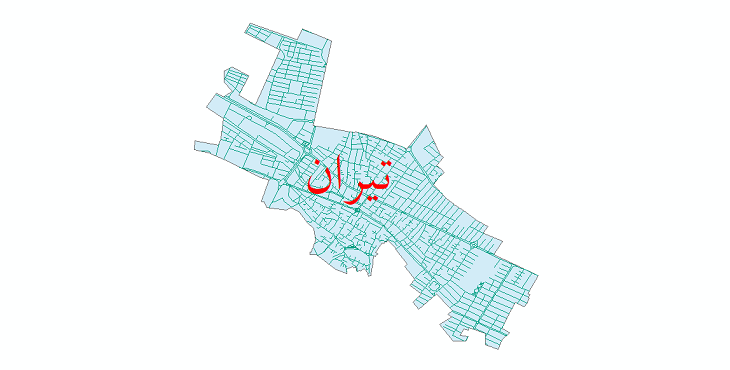 دانلود نقشه شیپ فایل شبکه معابر شهر تیران سال 1399