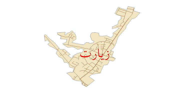 دانلود نقشه شیپ فایل شبکه معابر شهر زیارت سال 1399