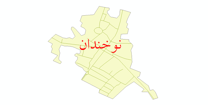 دانلود نقشه شیپ فایل شبکه معابر شهر نوخندان سال 1399