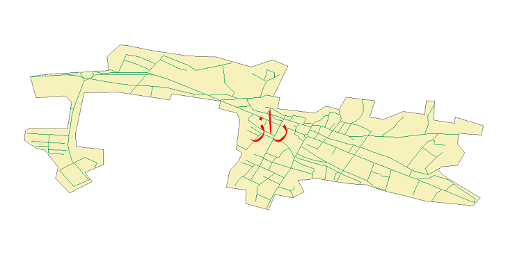دانلود نقشه شیپ فایل شبکه معابر شهر راز سال 1399