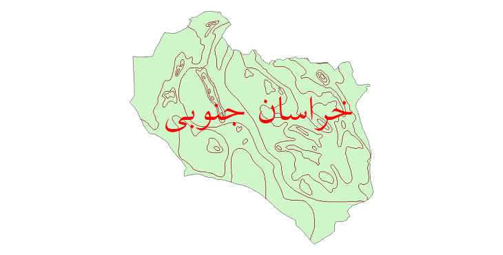 دانلود نقشه شیپ فایل خطوط هم بارش استان خراسان جنوبی