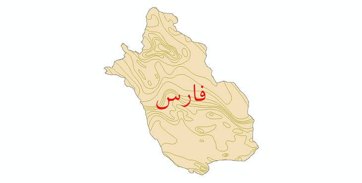 دانلود نقشه شیپ فایل خطوط هم تبخیر استان فارس