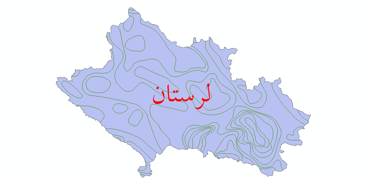 دانلود نقشه شیپ فایل خطوط هم تبخیر استان لرستان