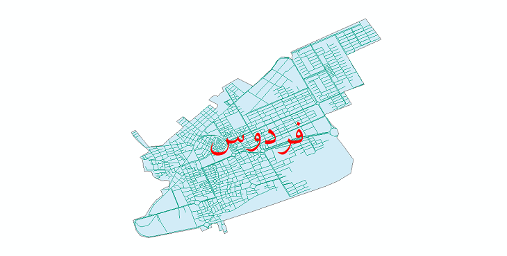 دانلود نقشه شیپ فایل شبکه معابر شهر فردوس سال 1399