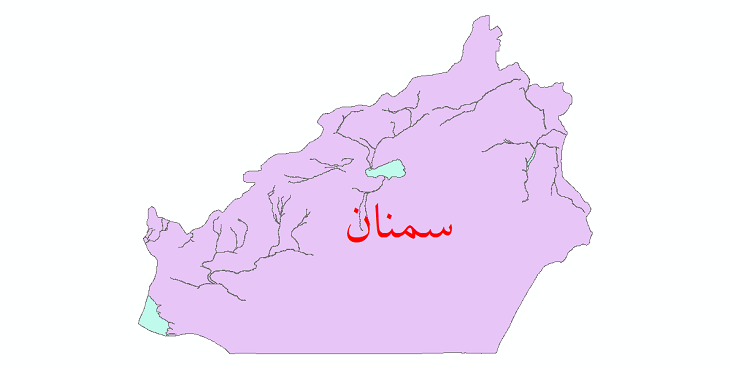 دانلود نقشه شیپ فایل پهنه های سیلاب استان سمنان