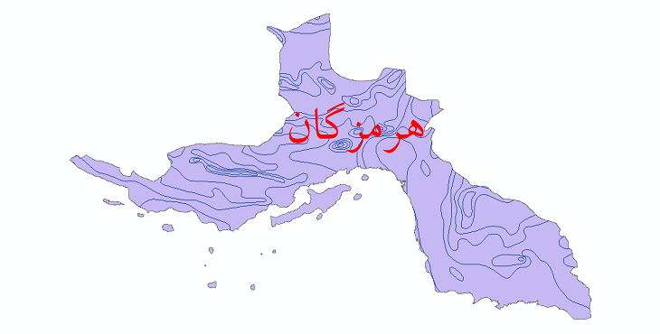 دانلود نقشه شیپ فایل خطوط هم دما استان هرمزگان