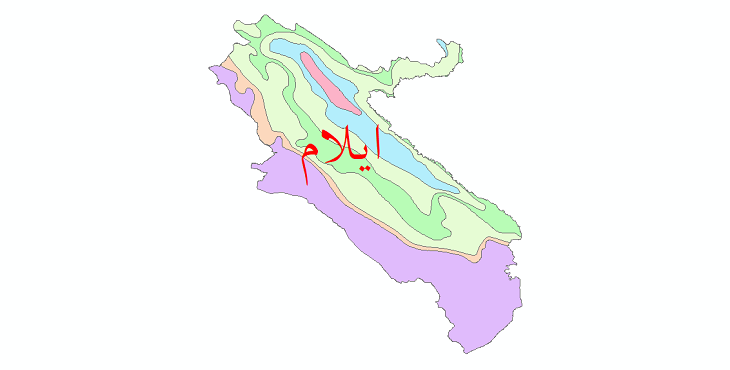 دانلود نقشه شیپ فایل طبقات اقلیمی استان ایلام