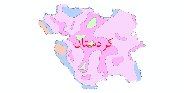 دانلود نقشه شیپ فایل طبقات اقلیمی استان کردستان
