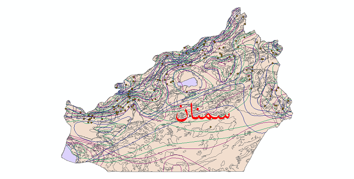 دانلود نقشه شیپ فایل اقلیمی استان سمنان