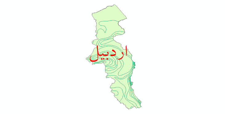 دانلود نقشه شیپ فایل خطوط هم بارش استان اردبیل