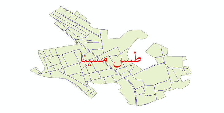 دانلود نقشه شیپ فایل شبکه معابر شهر طبس مسینا سال 1399