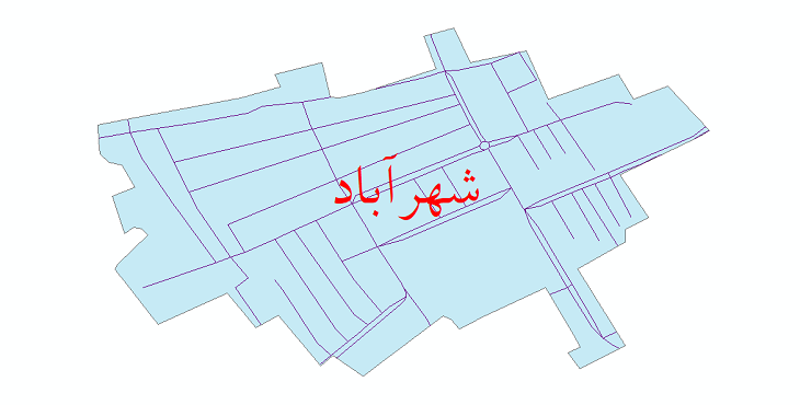دانلود نقشه شیپ فایل شبکه معابر شهر شهرآباد سال 1399