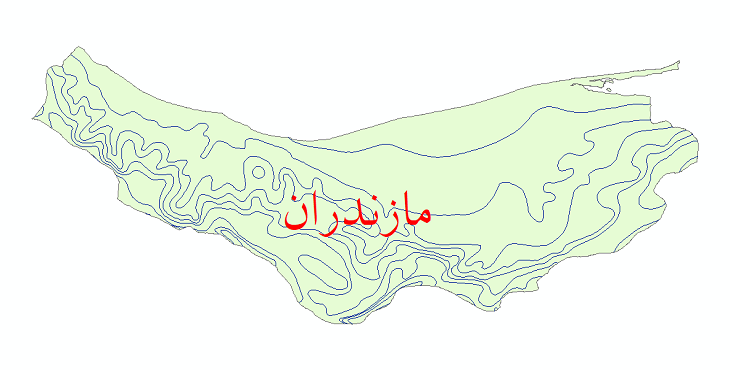 دانلود نقشه شیپ فایل خطوط هم دما استان مازندران