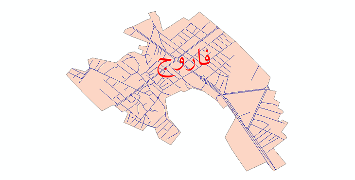دانلود نقشه شیپ فایل شبکه معابر شهر فاروج سال 1399