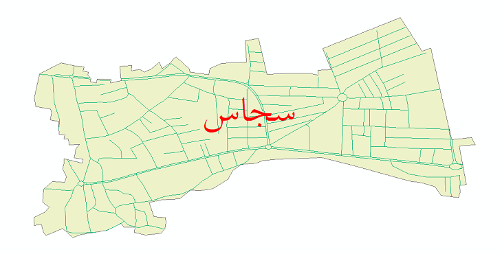دانلود نقشه شیپ فایل شبکه معابر شهر سجاس سال 1399