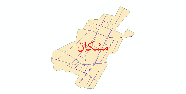 دانلود نقشه شیپ فایل شبکه معابر شهر مشکان سال 1399