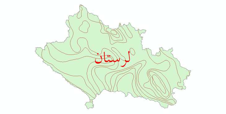 دانلود نقشه شیپ فایل خطوط هم دما استان لرستان