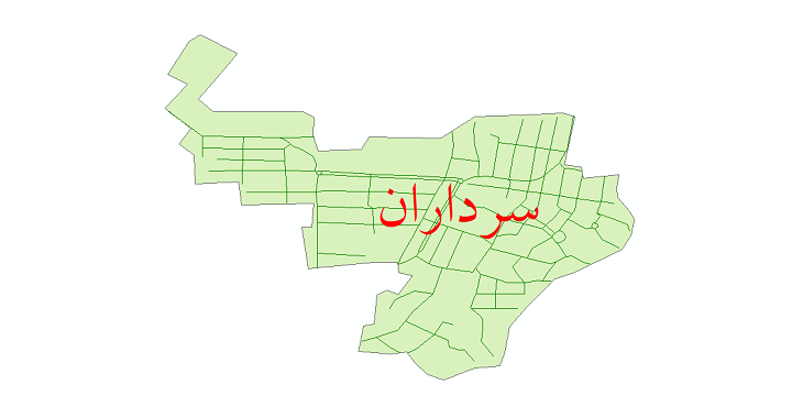 دانلود نقشه شیپ فایل شبکه معابر شهر سرداران سال 1399