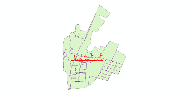 دانلود نقشه شیپ فایل شبکه معابر شهر ششتمد سال 1399