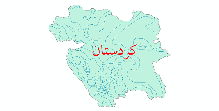 دانلود نقشه شیپ فایل خطوط هم دما استان کردستان