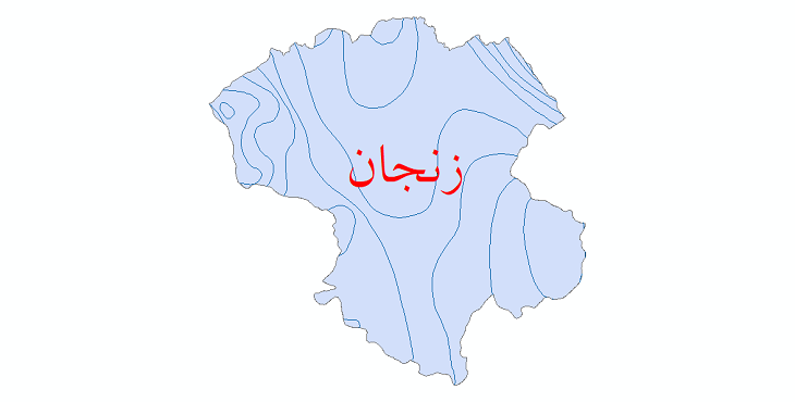 دانلود نقشه شیپ فایل خطوط هم تبخیر استان زنجان