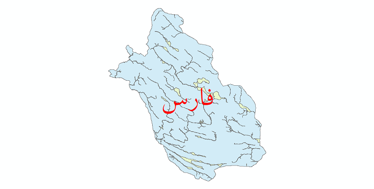 دانلود نقشه شیپ فایل پهنه های سیلاب استان فارس
