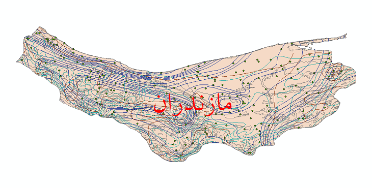 دانلود نقشه شیپ فایل اقلیمی استان مازندران
