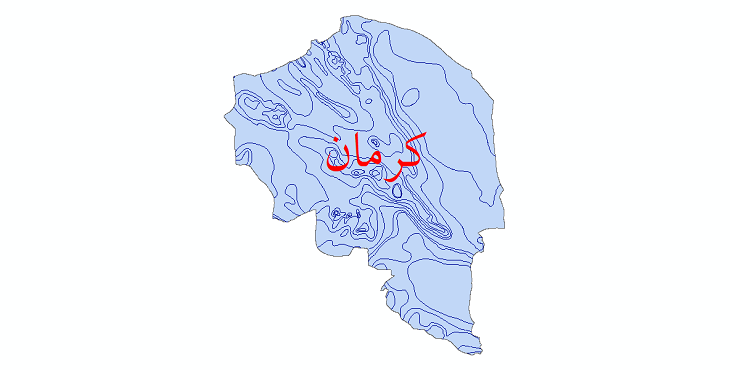 دانلود نقشه شیپ فایل خطوط هم دما استان کرمان