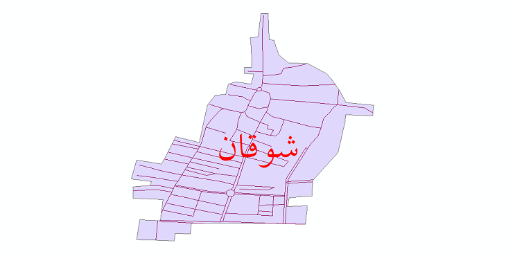 دانلود نقشه شیپ فایل شبکه معابر شهر شوقان سال 1399